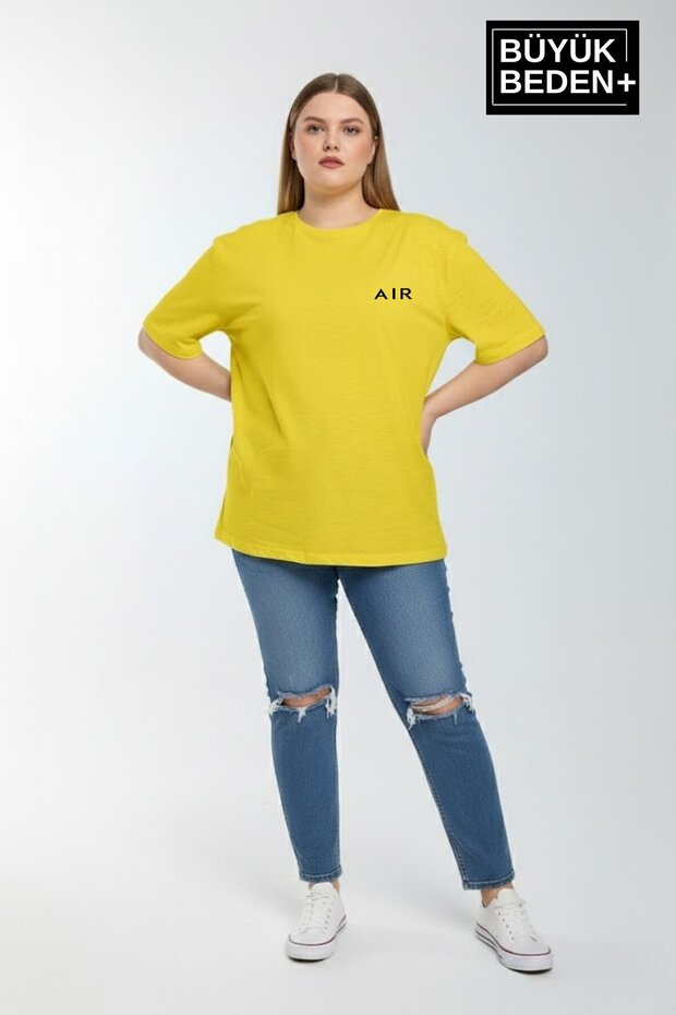 Women's Plus Size Ar Printed 3Xl-6Xl Crew Neck T-Shirt Spr26Btsk510-1