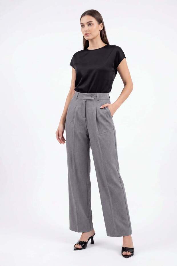 Polyviscon Belted Trousers
