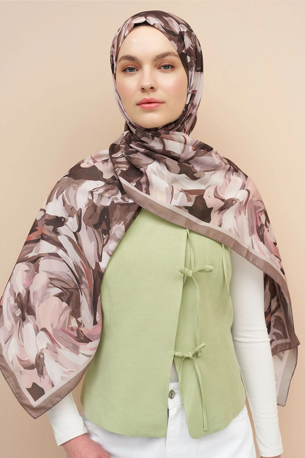 Sinder Desen Italian Silk Shawl - Nefti