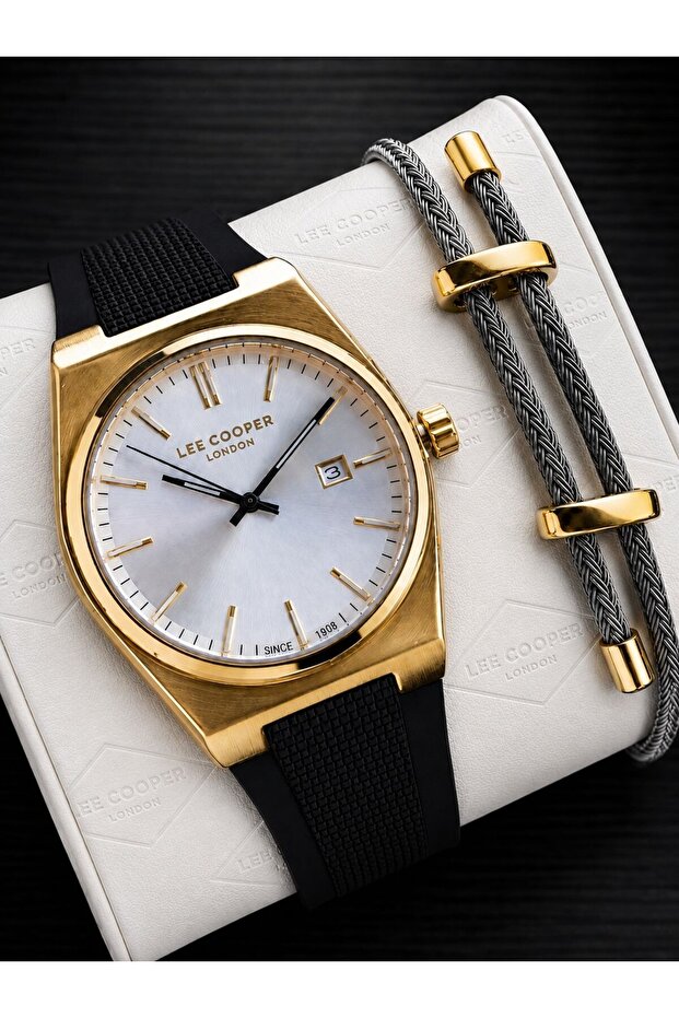 Italian Design Bracelet Gift with Silicone Cord 5 Atm Men's Wristwatch Elc.08250.131