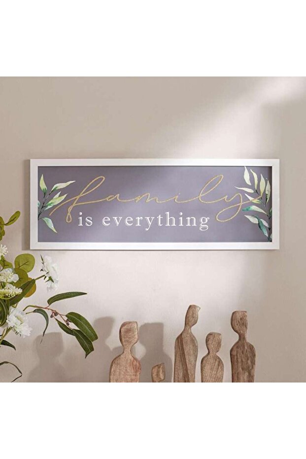 Family Wall Art 62.8x23.2cm - White