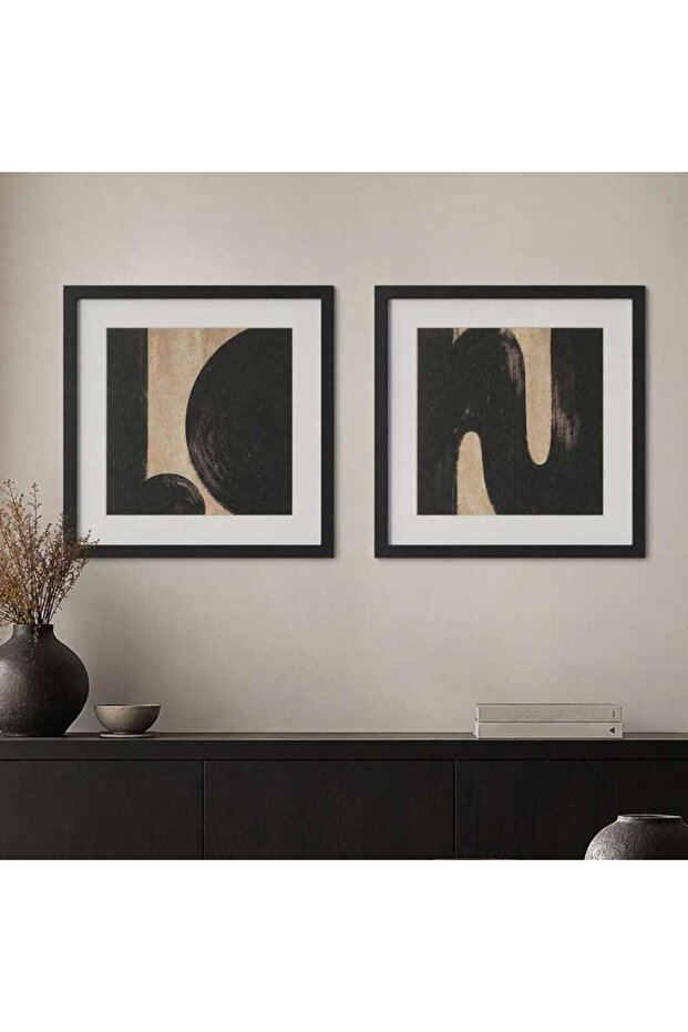 Ardell 2-piece Framed Wall Art 42x42cm - Black
