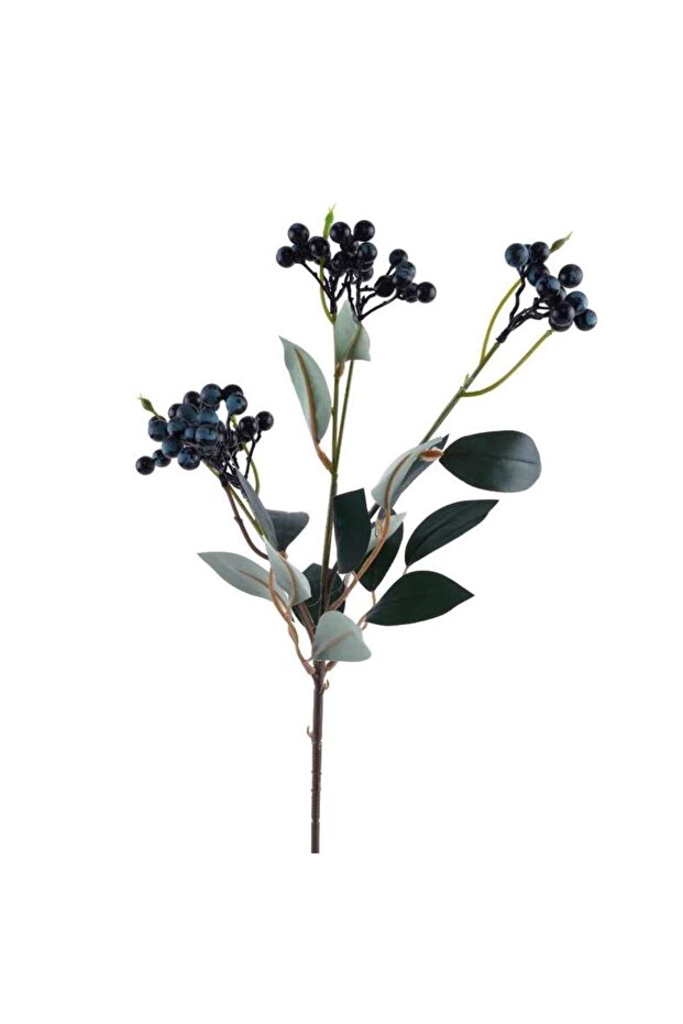 Artificial Blueberry Stem 17.78x17.78x68.58cm - Black