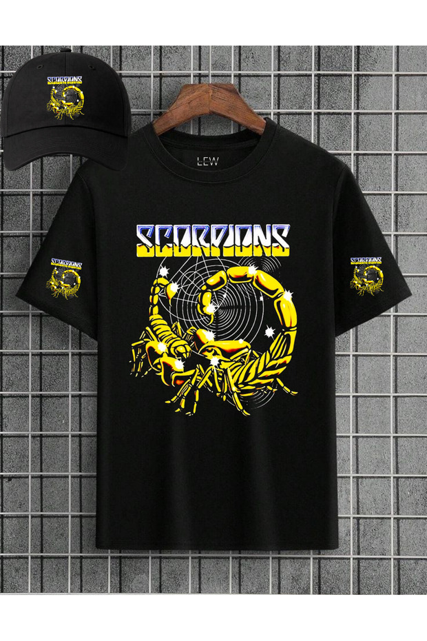 Scorpions Printed Premium Quality Hat and T-Shirt Combination