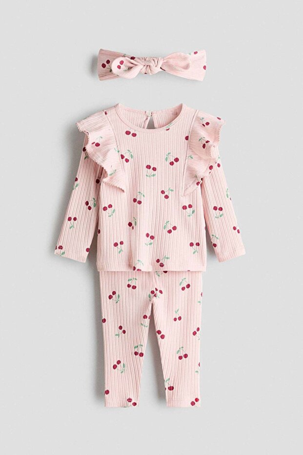 3-piece printed cotton set