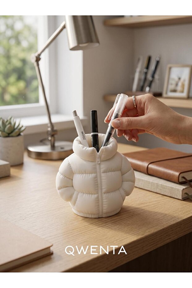 Hooded Coat Figured Pen Holder – Special Design Modern Desktop Organizer