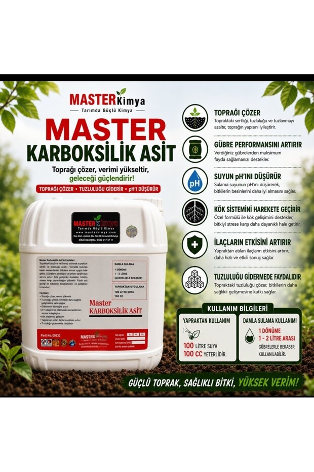 Master Karboksilik asit pH regülatörü