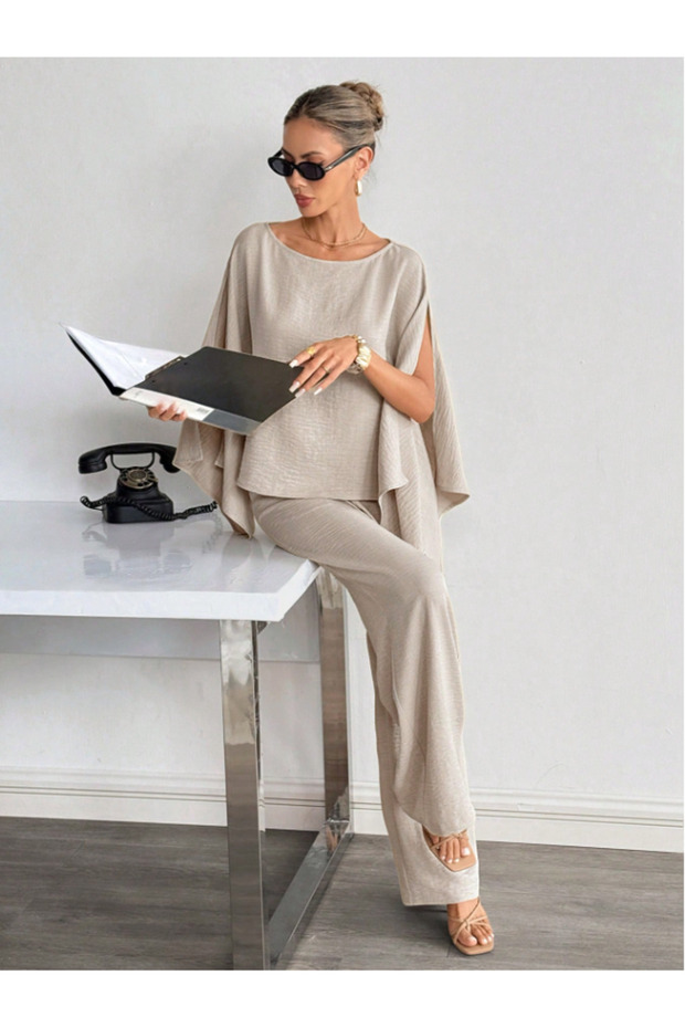 Functional Blouse -Pants Women's Bottom Top Set Usa Trends -Do908765