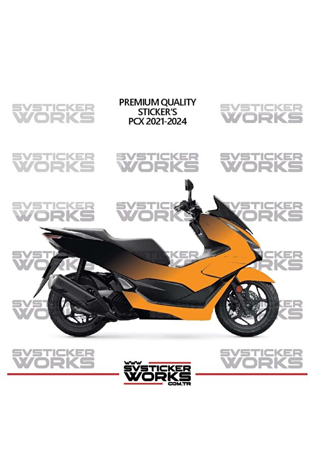 ملصق تزييني لدراجة هوندا PCX 2021-2024، طقم جاهز لتزيين المحرك بلونين، جودة عالية