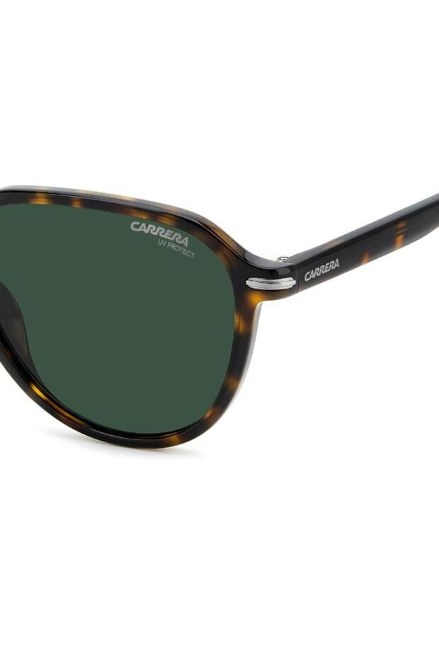 UV Protected Sunglasses Brown Havana Dark Ruthenium Frame Green Mirror Lens 53mm - C-342/S-FTT - 5