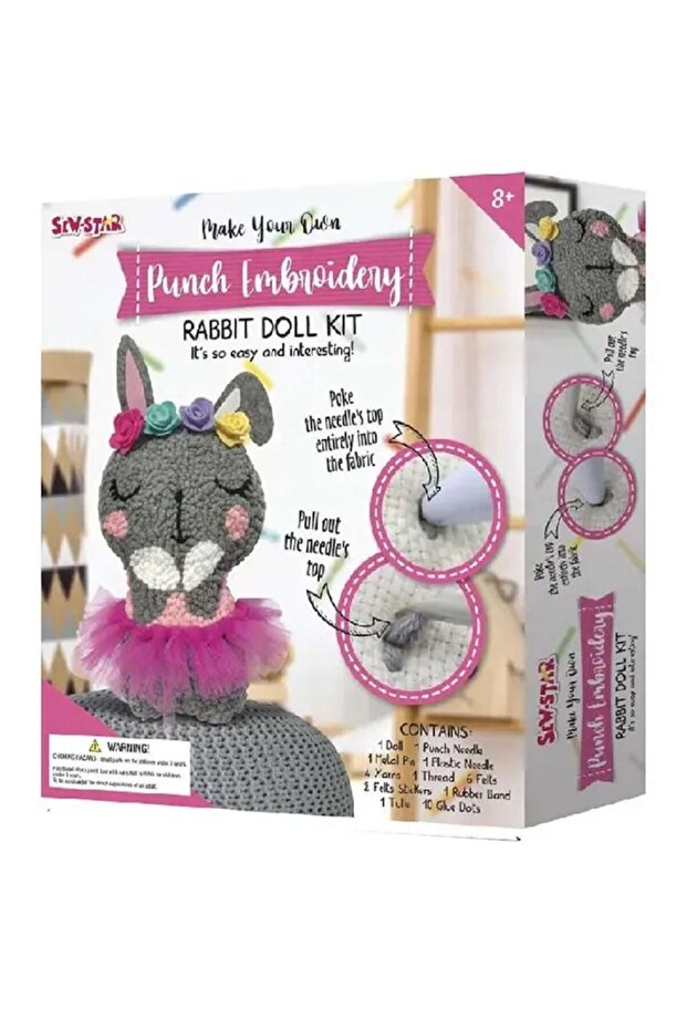 - Punch Handmade Crochet Embroidery Kit - Mini Rabbit