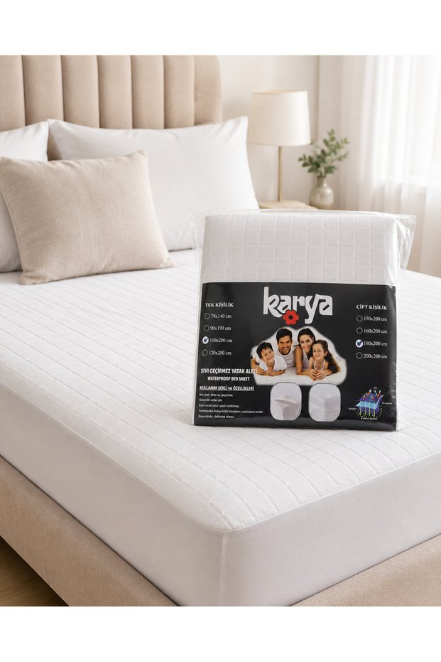Liquid-Proof Mattress Protector 180X200 cm Double Quilted Mattress Protector