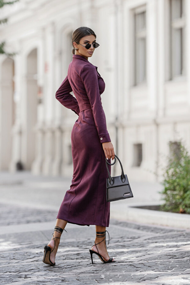 Rochie Dama Eleganta Bordo - 2
