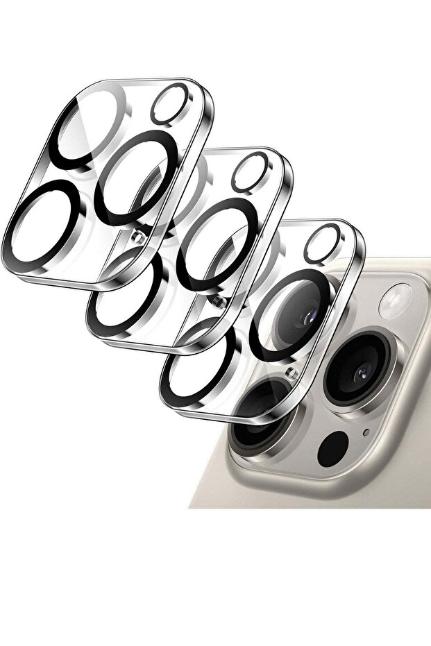 Camera Lens Protector for iPhone 15 Pro/Pro Max, 9H Tempered Glass, Anti-Scratch, Case Friendly, HD Clear, 3-Pack