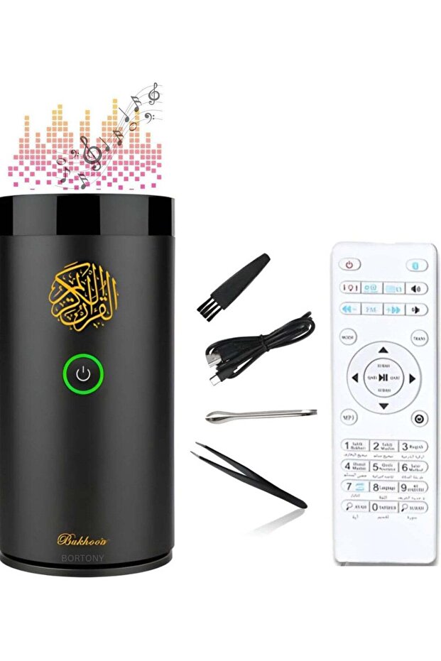 Portable Aromatherapy Car Bakhoor with Quran Speaker: Rechargeable USB-C Incense Burner & Ramadan Aroma Diffuser