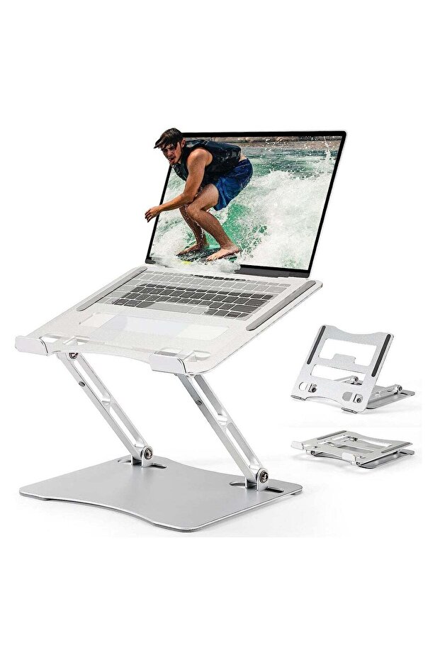 Laptop Stand, Foldable Height Lift, Heat Dissipation, Ergonomic Design, Compatible with Laptops