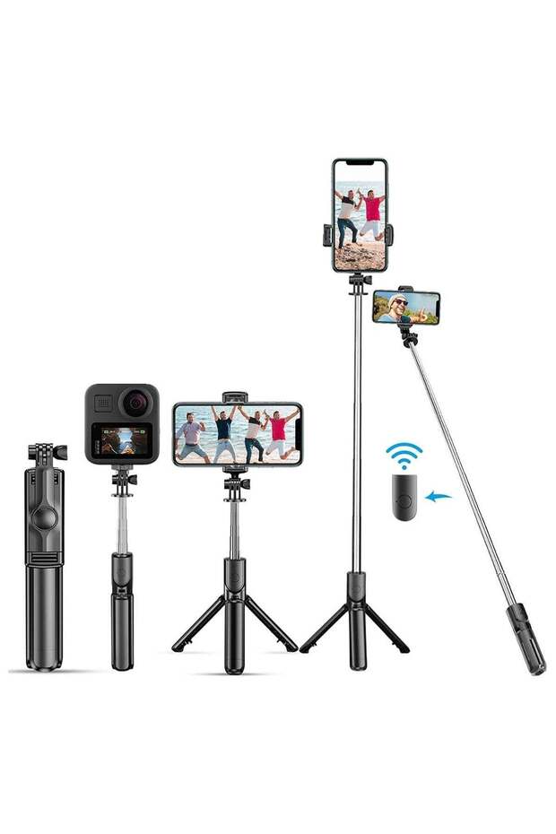 Extendable Selfie Stick, Bluetooth, Tripod Stand, Detachable Wireless Remote