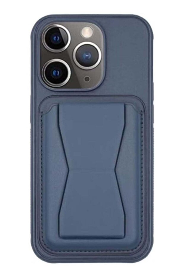 iPhone 16 Pro PU Leather Case with Card Holder – Magnetic Kickstand Shockproof Wallet Cover
