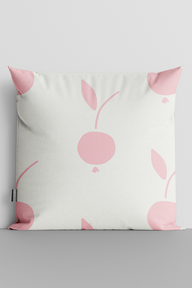 غطاء وسادة مطبوع رقميًا على الوجهين من Pink Apple - 609