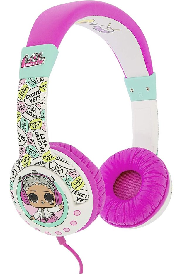 Technologies JUNIOR Kids Headphones LOL Multi Club (Padded, 85dB Volume Limit, Pink)
