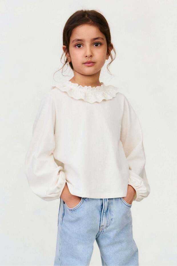 Collared cotton blouse