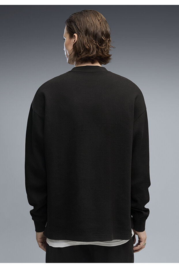 Mikina Essentials Elevated Relaxed Material Crew - 5