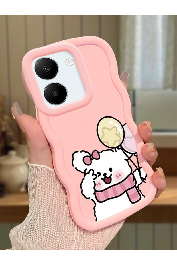 Vivo Y27S Compatible Case Camera Protective Pink Silicone Couple Phone Case Cat Pattern