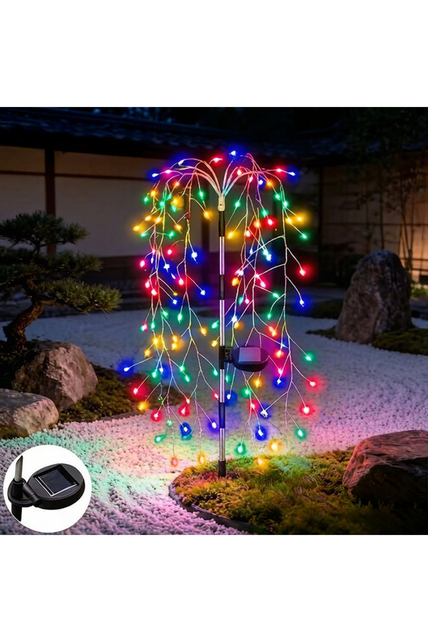 RGB LED Wire String Fairy Light Solar Firework Lights Outdoor Waterproof Solar Lawn Lamp for Villas