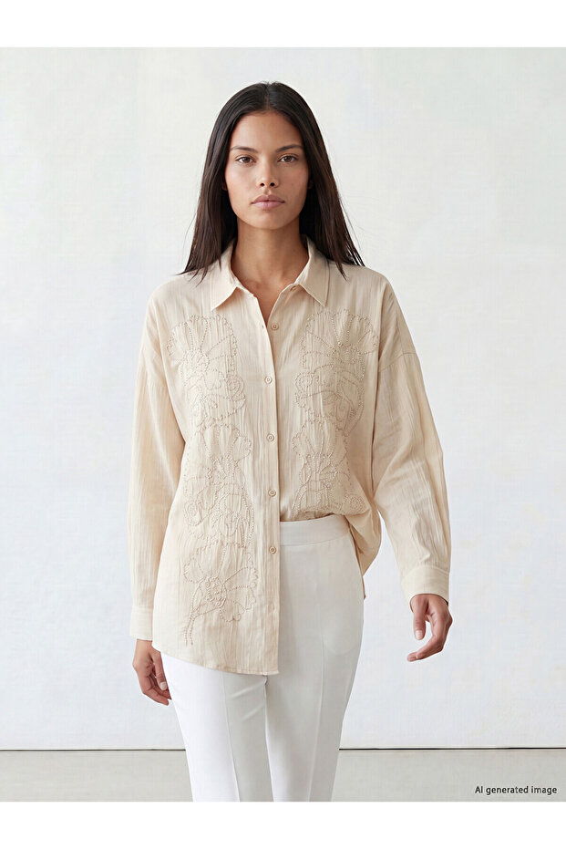 Nevavm Bead Embroidered Women's Shirt Tunic with a Difference