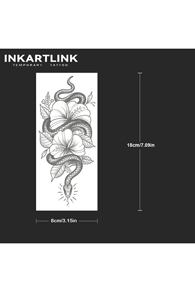 210-0818L Snake Temporary Tattoo,Lasts To 15 Days New Technology Magic Waterproof Semi Permanent Sti