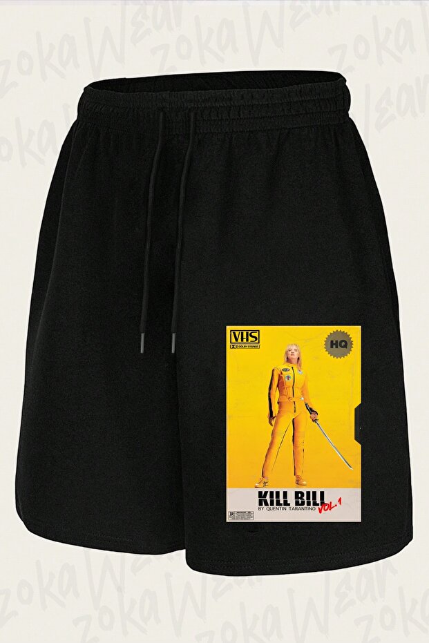 شورت مطبوع بتصميم Kill Bill Vhs للجنسين