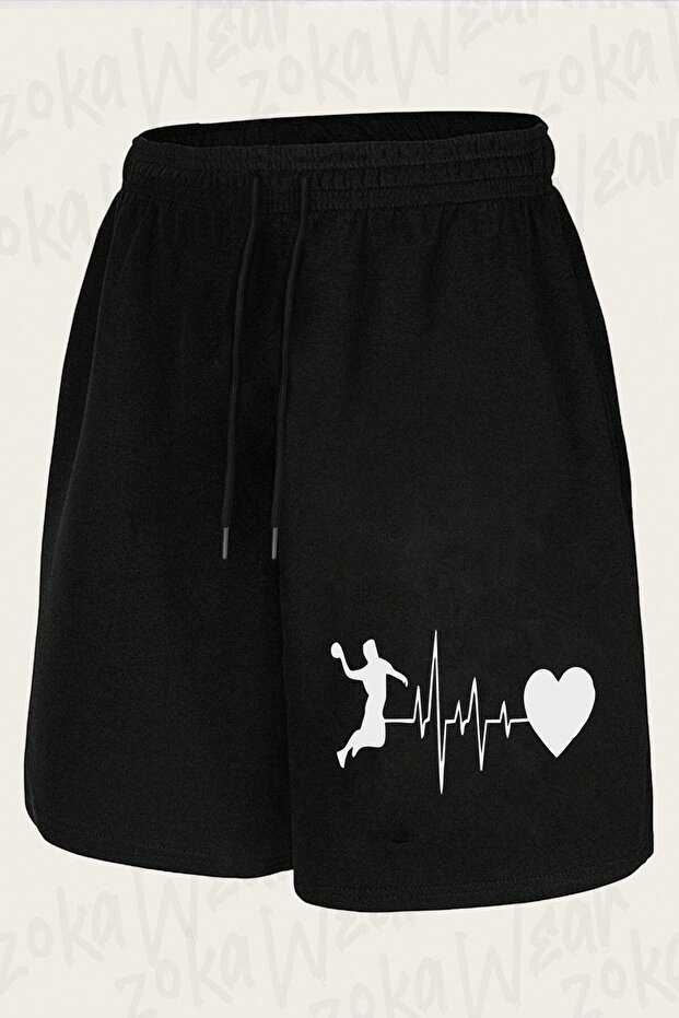 Unisex Handball Design Printed Shorts