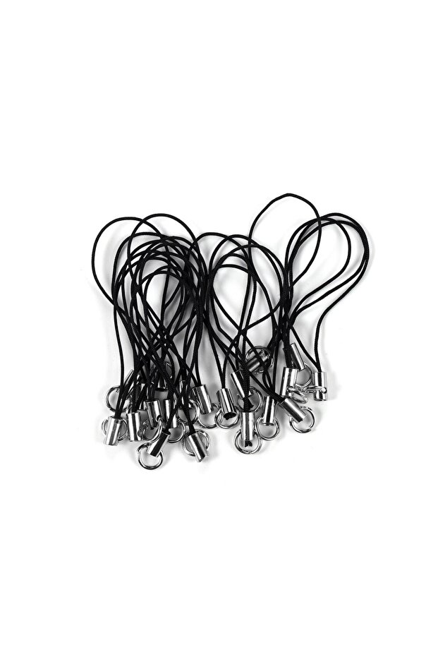 Black 100pcs 100Pcs Lanyard Lariat Cord Lobster Clasp Rope Christmas Bell Keychain Hooks Mobile Phon