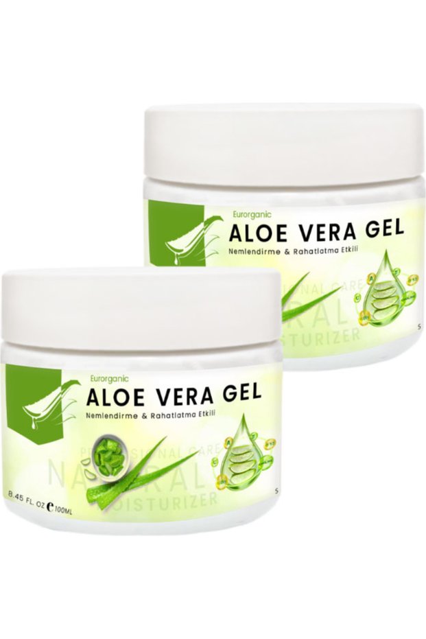 Eurorganic Aloe Vera Gel 2 Pieces: for Renewing, Firming, Revitalizing, and Quickly Refreshing Your Skin