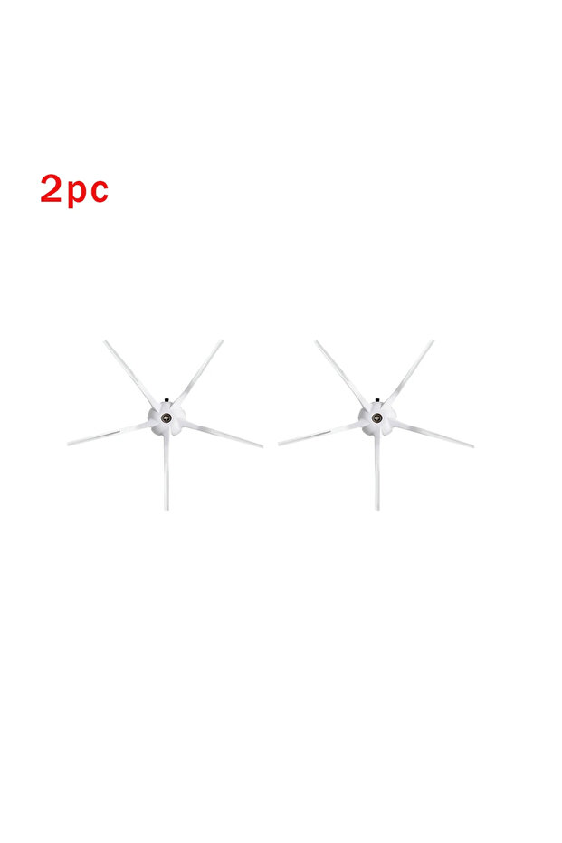 قطعتان من الفرشاة الجانبية البيضاء لـ Roborock S50 S51 S55 S6 S60 S5 Max S6 Pure S6MaxV S7 S8 T8 Q7 E25 E35