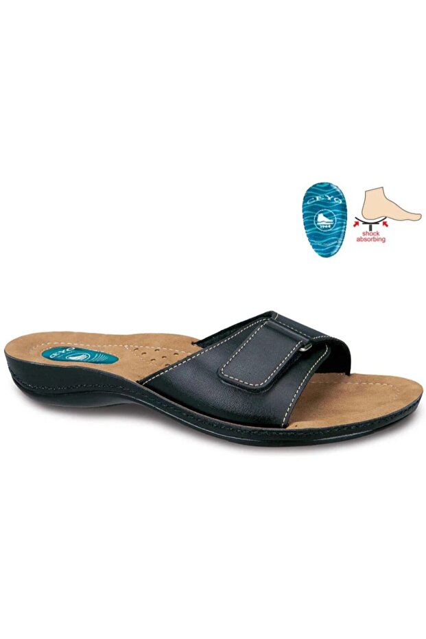 9808-15I Black Orthopedic Women's Slippers