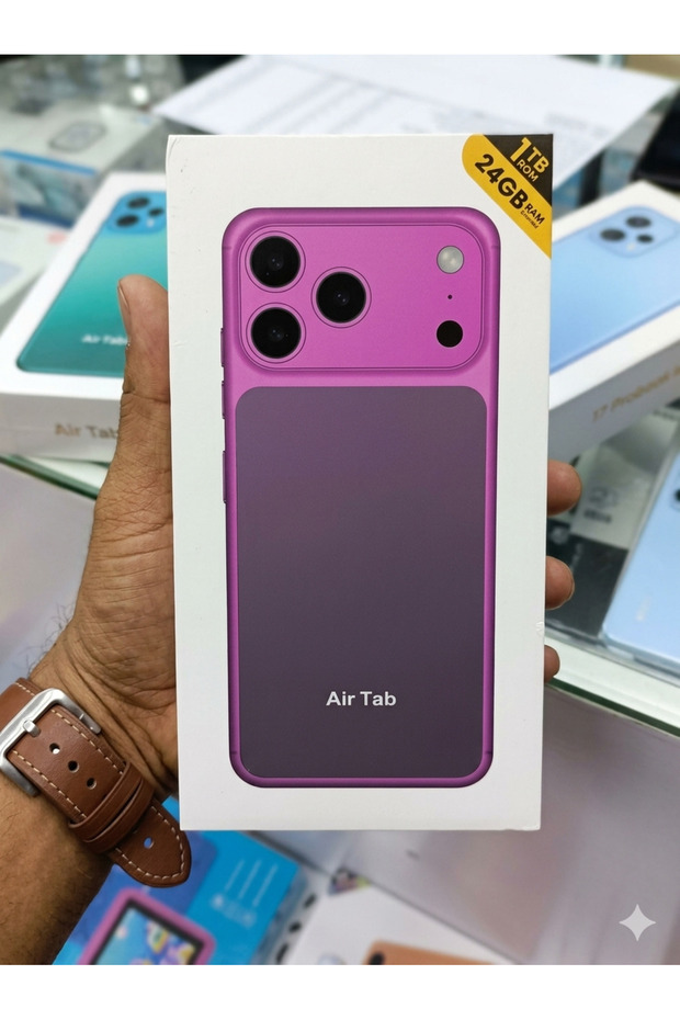 هاتف AirTab 5G الذكي - سعة تخزين 1 تيرابايت، ذاكرة وصول عشوائي 24 جيجابايت، بطارية ضخمة 5000 مللي أمبير، شريحتي اتصال وشاشة عالية الدقة