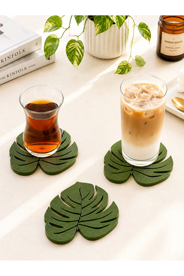3 Pieces Leaf Coasters