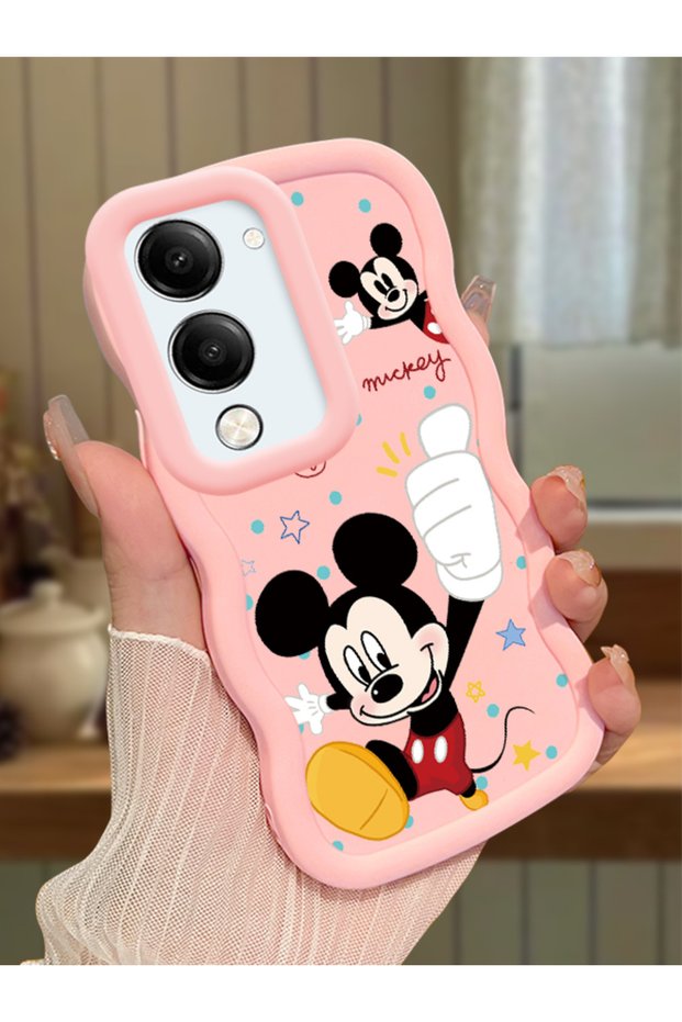 Vivo Y19 Compatible Case Camera Protector Pink Silicone Couple Phone Case Cute Pattern