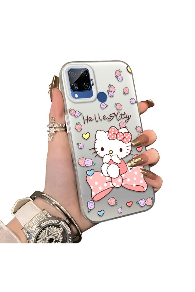 Realme C15/C25/C25S Compatible Hard Acrylic Back Silicone Edge Lens Protection Case