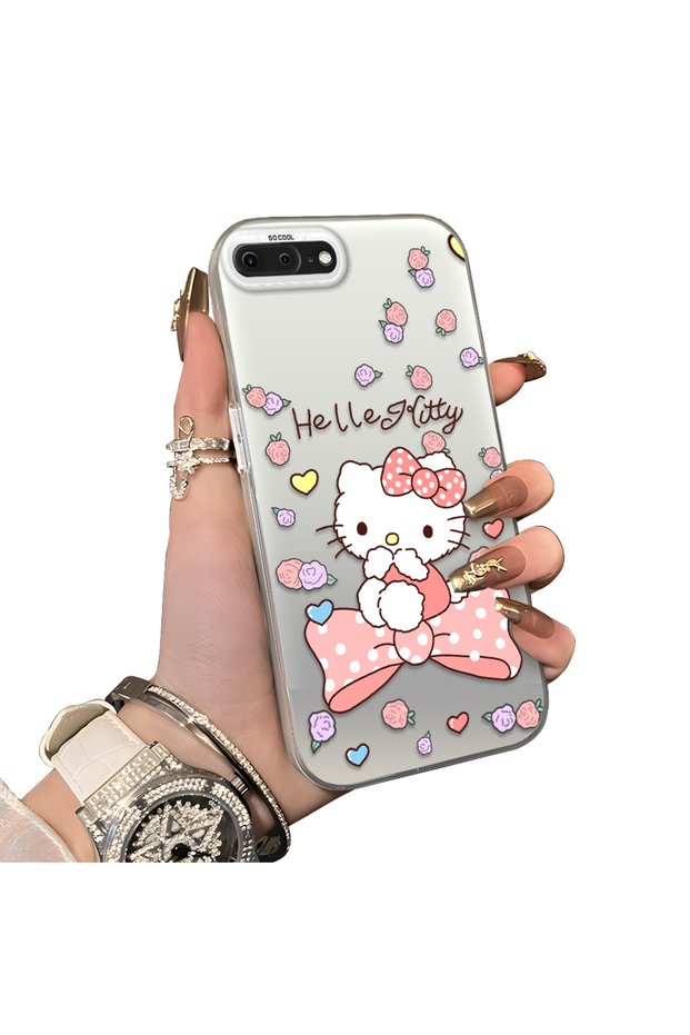 iPhone 7 Plus/8 Plus Compatible Hard Acrylic Back Silicone Edge Lens Protection Case