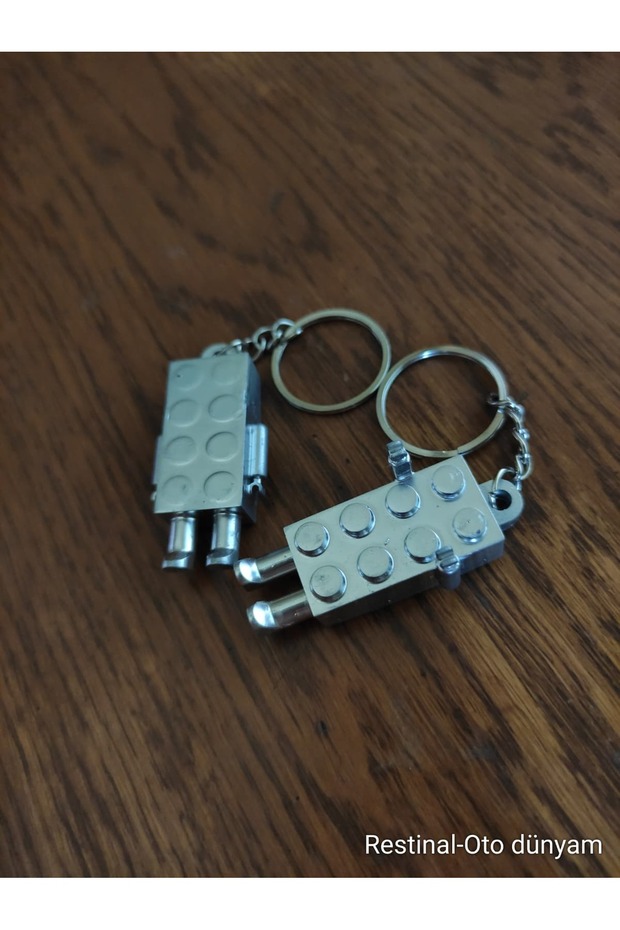 Lego Design Matching Lover Couple Keychain Couple 2-Piece Puzzle Set Gift Matching Keychain