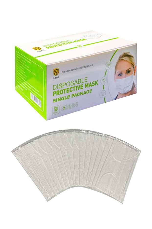 FACE MASK SINGLE (WHITE)#1329