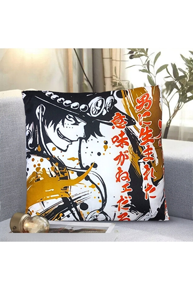 Japanese Anime Style Throw Pillow 45 × 45 cm – Soft Square Decorative Cushion for Sofa & Bedroom