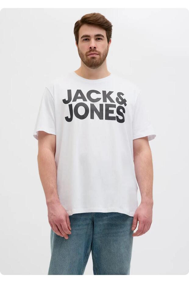 Jack&jones 12158505 left chest written large size short sleeve t-shirt