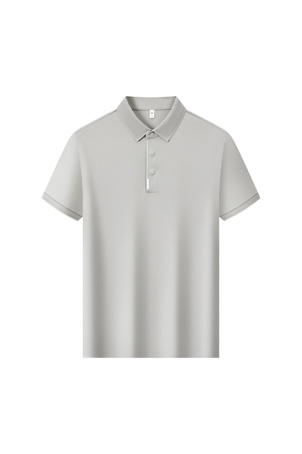 Arw86100 Seri̇ntantan--High Quality Snap Fastener Polyamide Polo Collar Tshirt