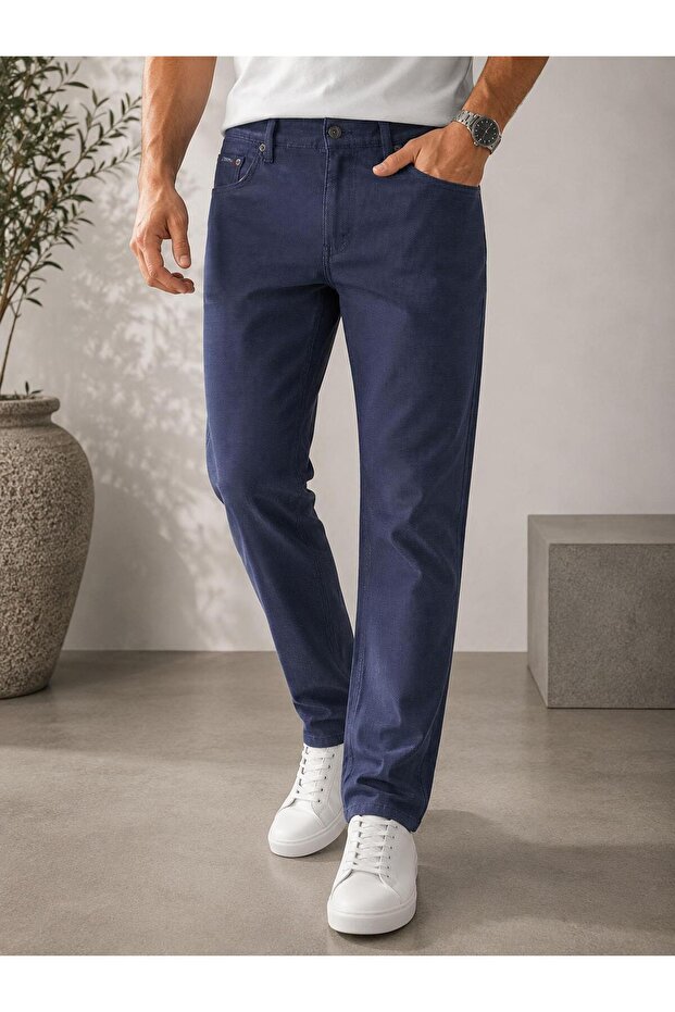 Captiva Regular Fit Lycra Men's Patterned Jean Trousers 7733