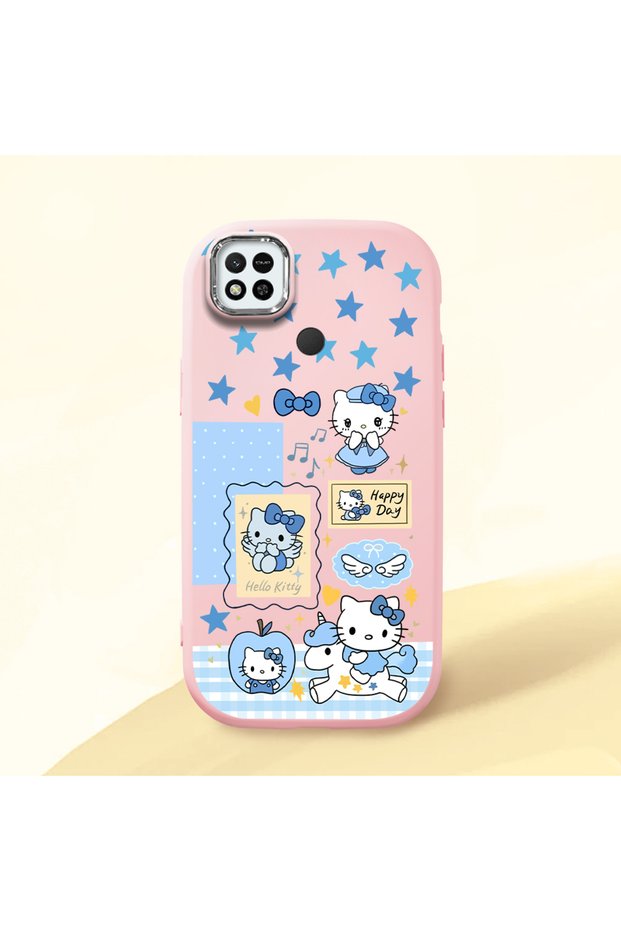 Redmi 9C/10A Compatible Shock-Absorbing Camera Protected Pink Silicone Case
