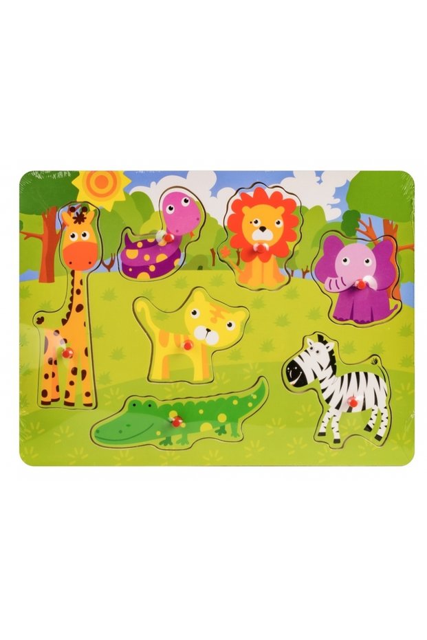 Puzzle, Lemn, Multicolor