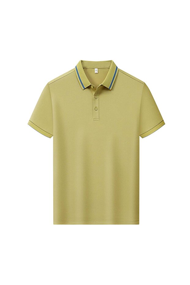 Arw98366 Seri̇ntutan--High Quality Buttoned Men's Polo Collar Tshirt
